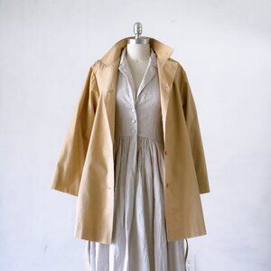 Vintage Cornsilk Belted Trench Coat/Rain Coat